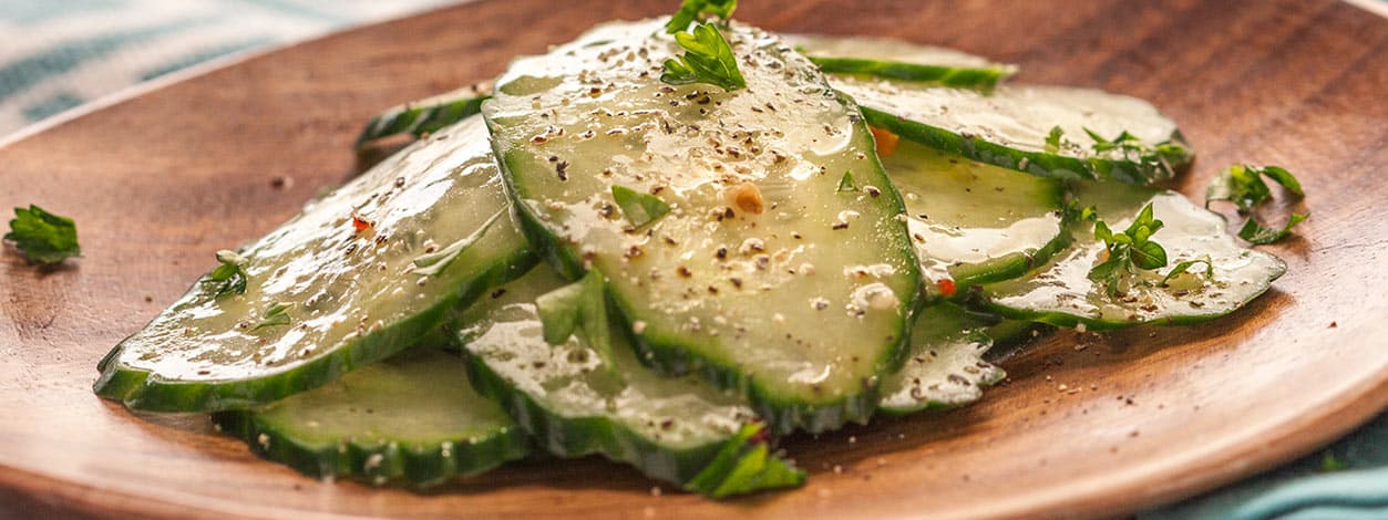 Cool and crispy cucumber salad